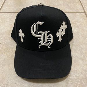 Chrome Hearts Black Crosses Baseball Hat